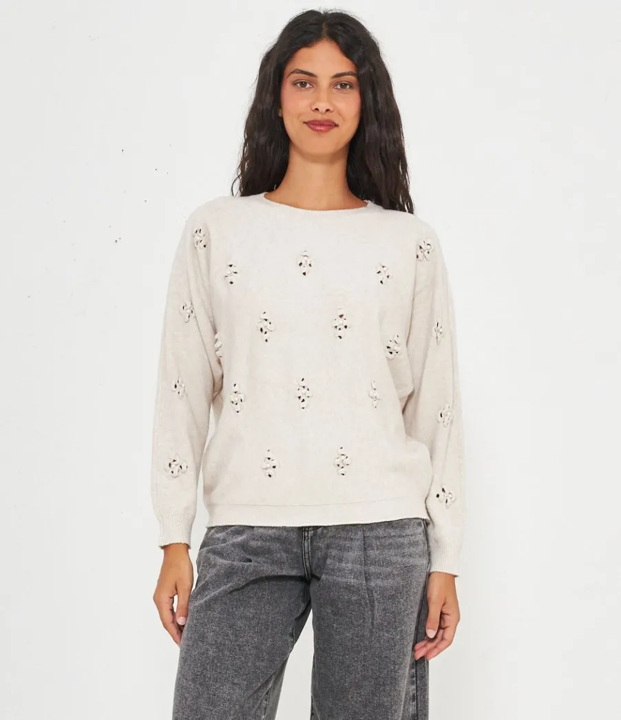 Zuiki Maglia over con ricami New
