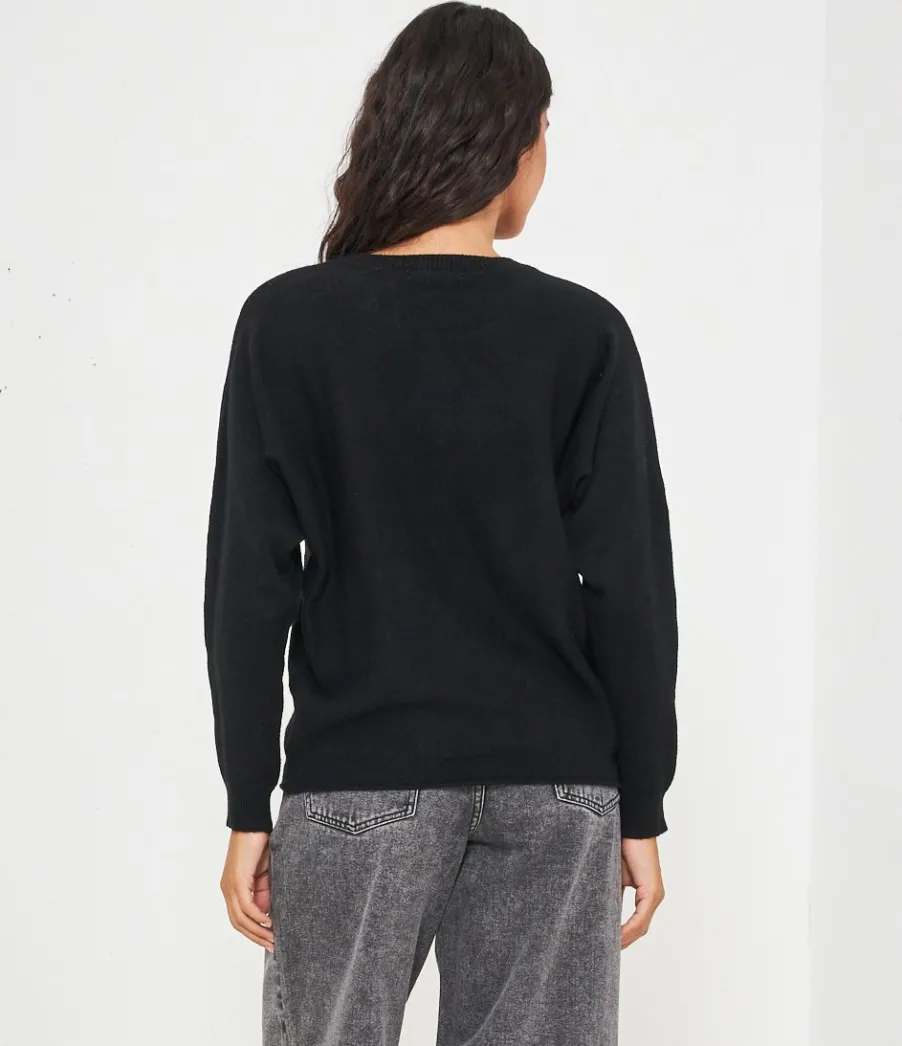 Zuiki Maglia over con ricami New