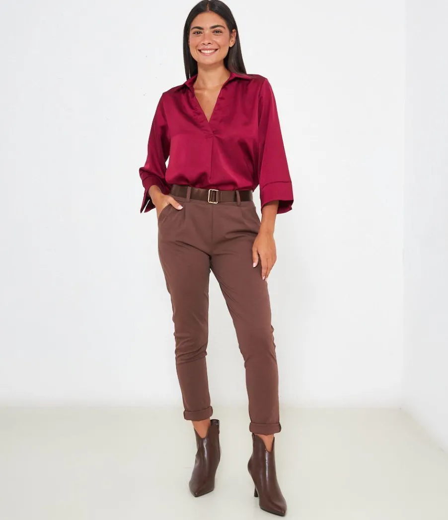 Zuiki Pantaloni con risvolti Outlet