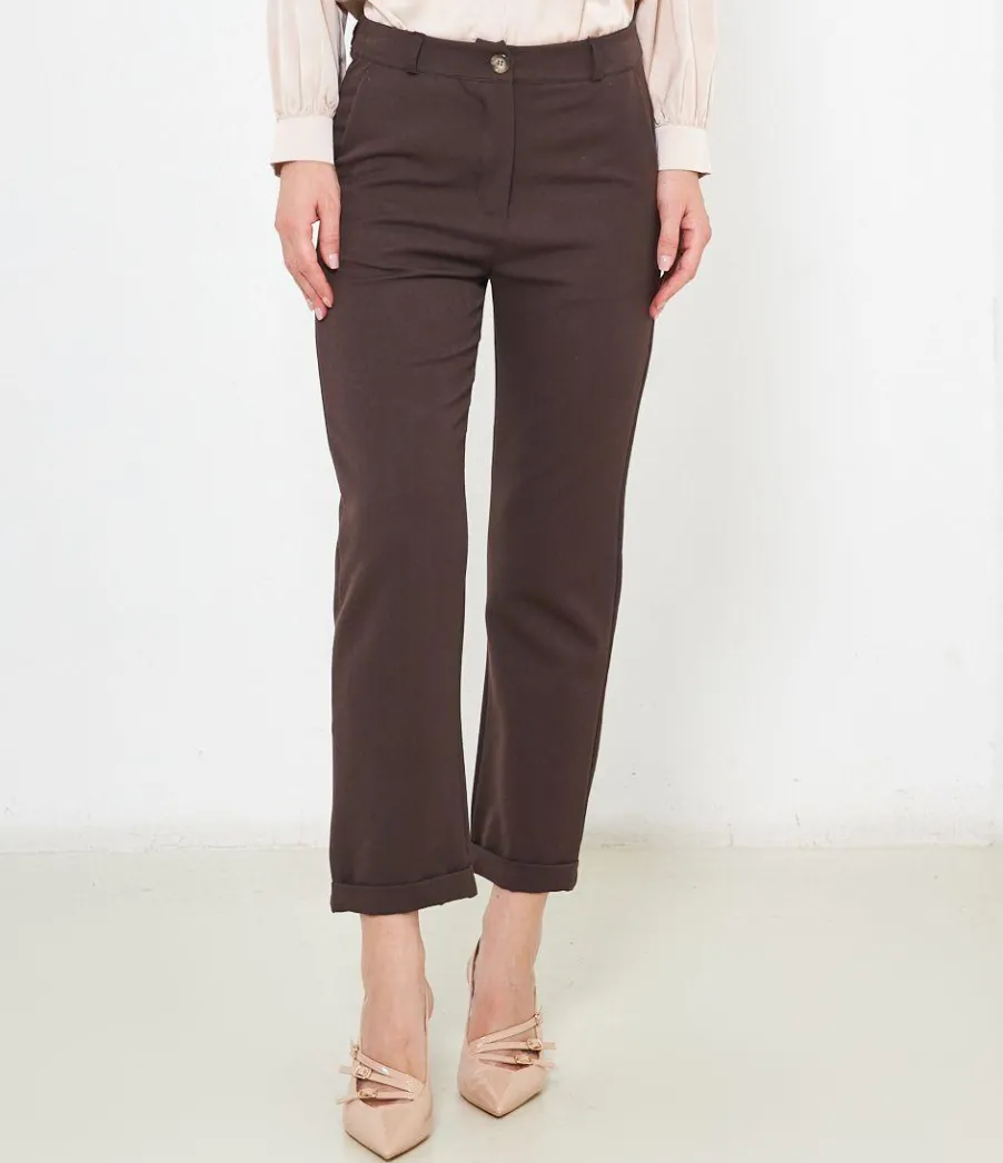 Zuiki Pantaloni con risvolti Outlet