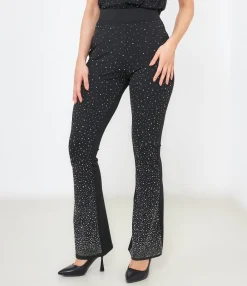 Zuiki Pantaloni con strass Nero New