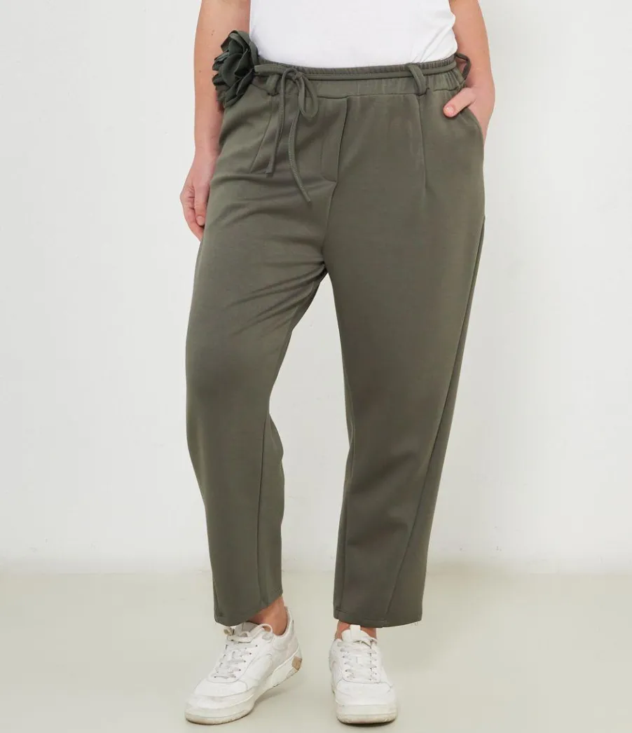 Zuiki Pantaloni dettaglio fiore New