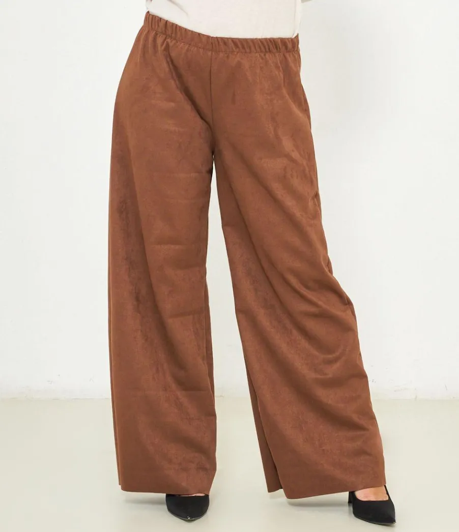 Zuiki Pantaloni effetto camoscio Discount