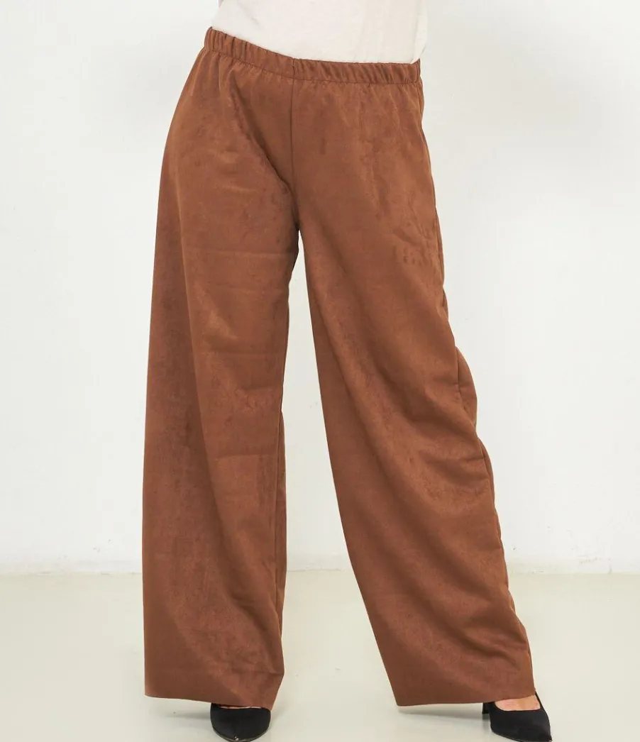 Zuiki Pantaloni effetto camoscio Discount