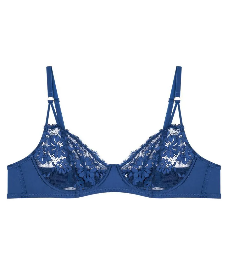 Zuiki Reggiseno Balconcino in pizzo e raso
