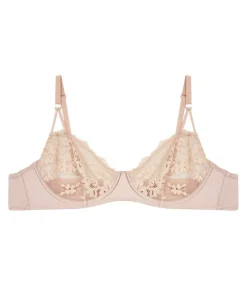Zuiki Reggiseno Balconcino in pizzo e raso