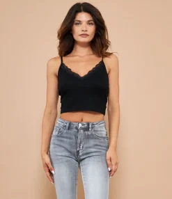 Zuiki Top crop con pizzo Outlet