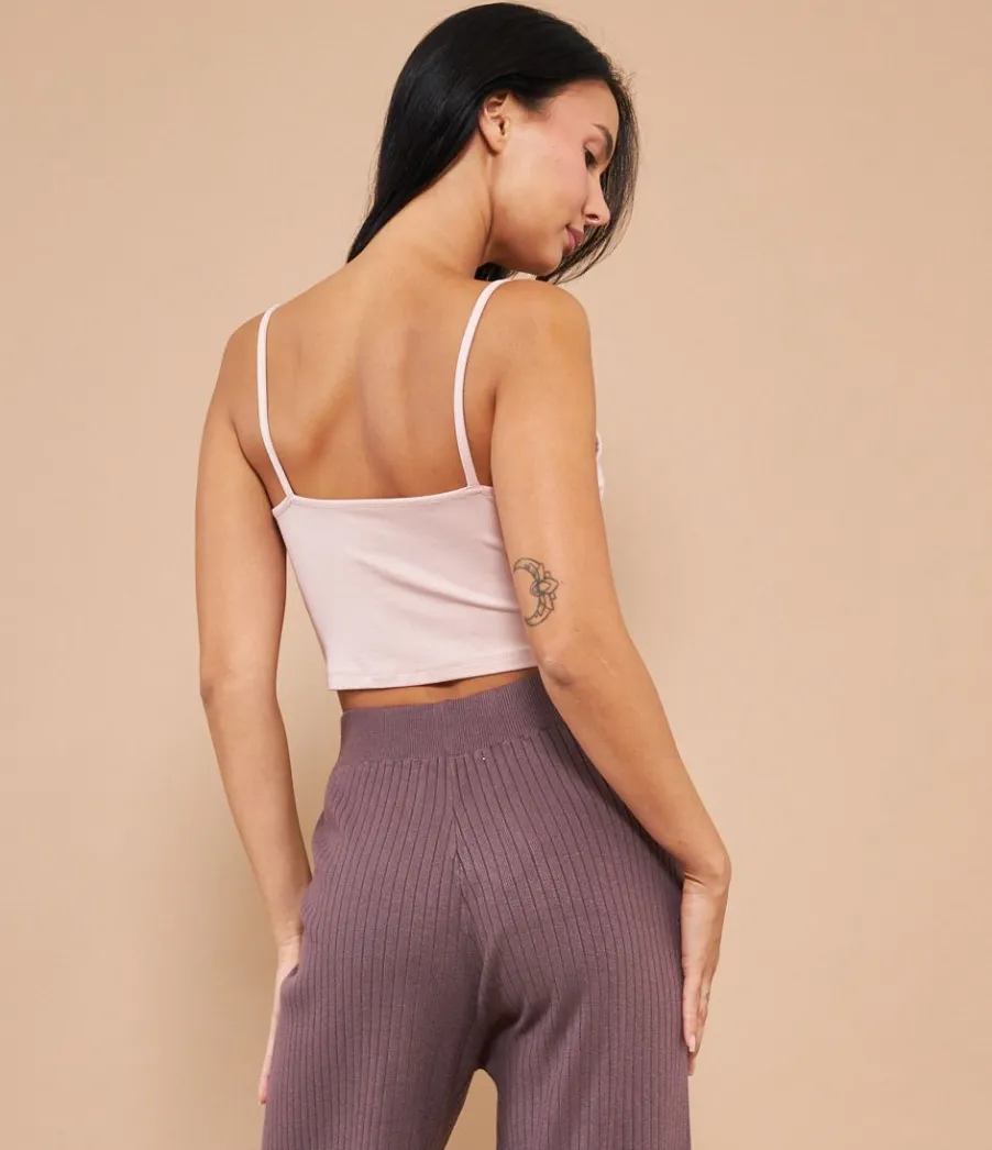 Zuiki Top crop con pizzo Outlet