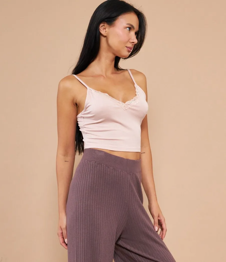 Zuiki Top crop con pizzo Outlet