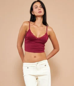 Zuiki Top crop con pizzo Outlet