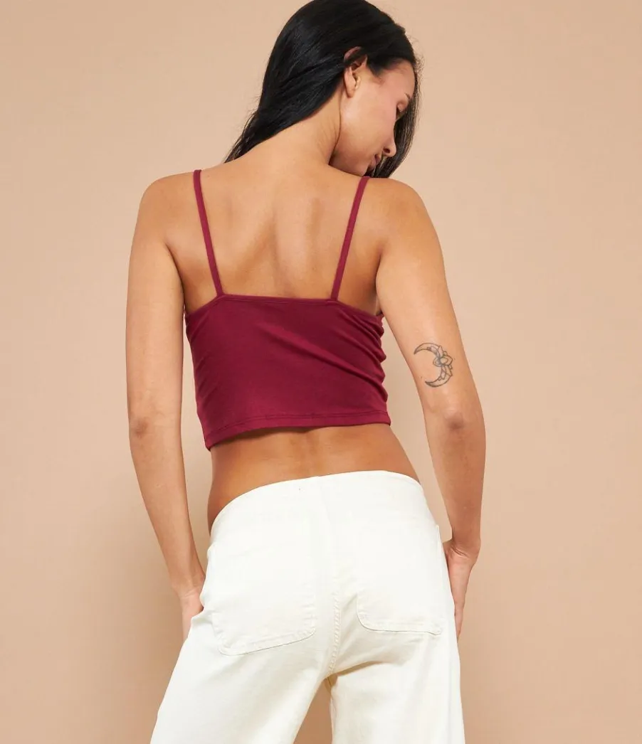 Zuiki Top crop con pizzo Outlet
