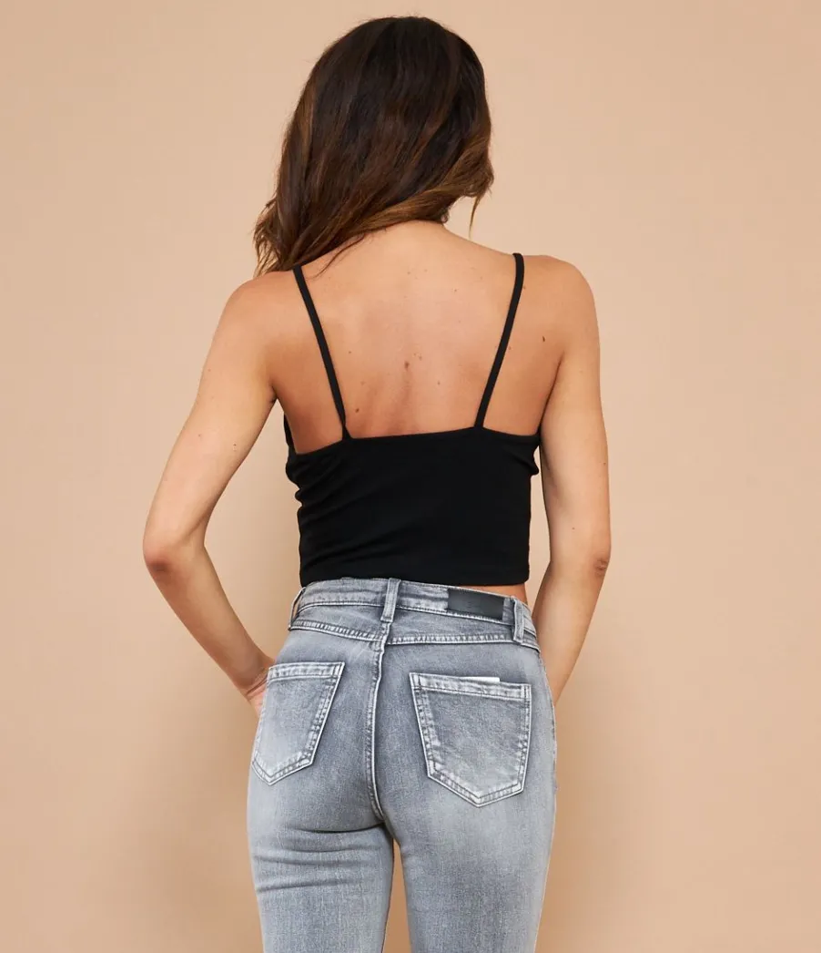 Zuiki Top crop con pizzo Outlet