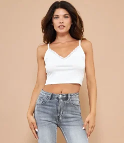 Zuiki Top crop con pizzo Outlet