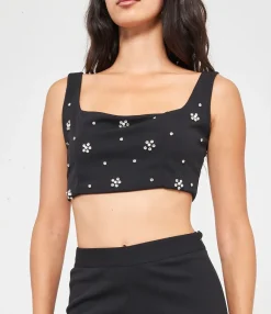 Zuiki Top crop gioiello Nero Best