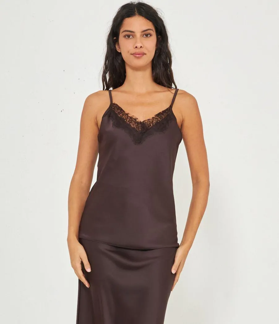 Zuiki Top raso e pizzo Online