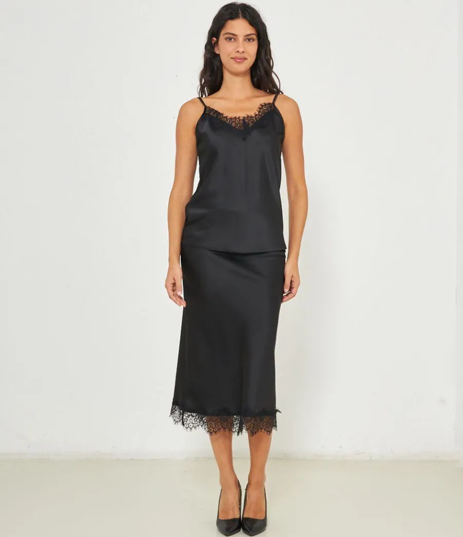 Zuiki Top raso e pizzo Online