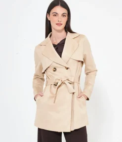 Zuiki Trench effetto camoscio Discount