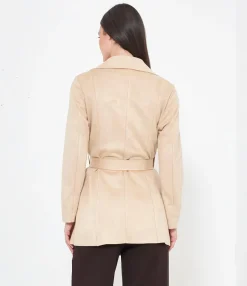 Zuiki Trench effetto camoscio Discount