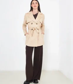 Zuiki Trench effetto camoscio Discount