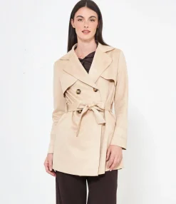 Zuiki Trench effetto camoscio Discount