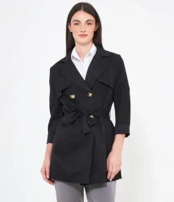 Zuiki Trench effetto camoscio Discount