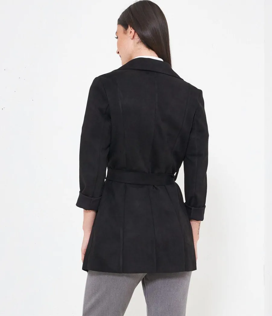 Zuiki Trench effetto camoscio Discount