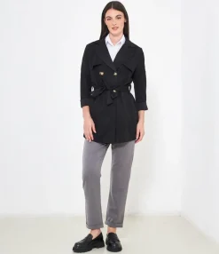 Zuiki Trench effetto camoscio Discount
