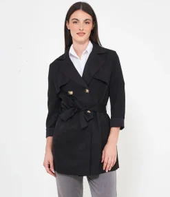 Zuiki Trench effetto camoscio Discount