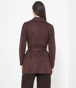 Zuiki Trench effetto camoscio Discount
