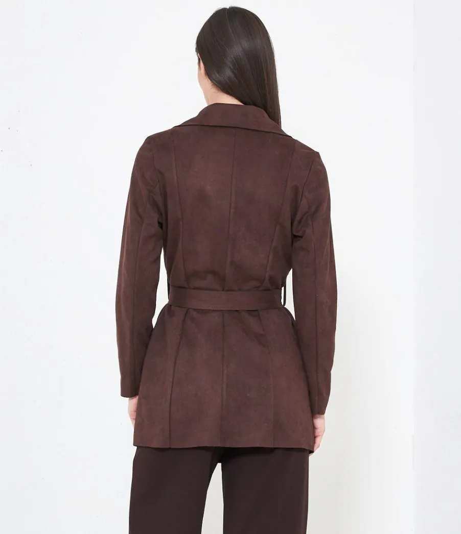 Zuiki Trench effetto camoscio Discount