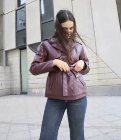 Zuiki Trench effetto pelle Online