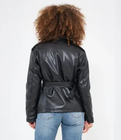 Zuiki Trench effetto pelle Online