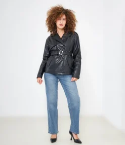 Zuiki Trench effetto pelle Online