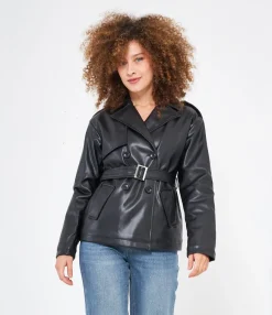 Zuiki Trench effetto pelle Online