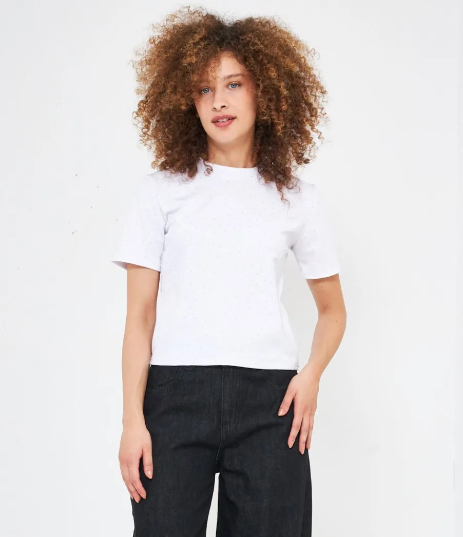 Zuiki T-shirt con strass